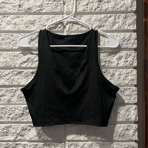 SHEIN Black V-Neck Tank Top